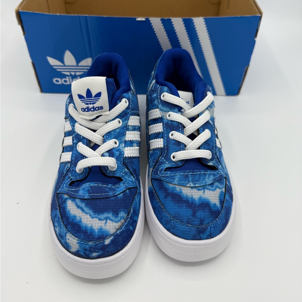 NWOT Adidas 9.5 Simpsons Bart Kids Tie-Dye Blue Sneakers